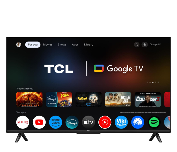 TCL 43V6C 43" LED 4K Google TV  + Tune 520BT Czarny - 1530366 - zdjęcie 4